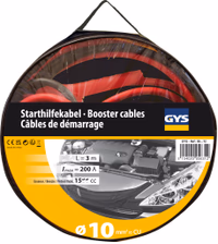 Câbles de démarrage 200 A - 3 m / 10 mm² - Pinces isolées