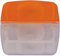 CABOCHON BLANC/ORANGE POUR LANTERNE