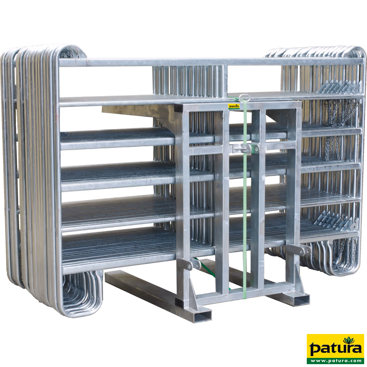 Cadre de transport pour panels avec attelage 3 points et sangle