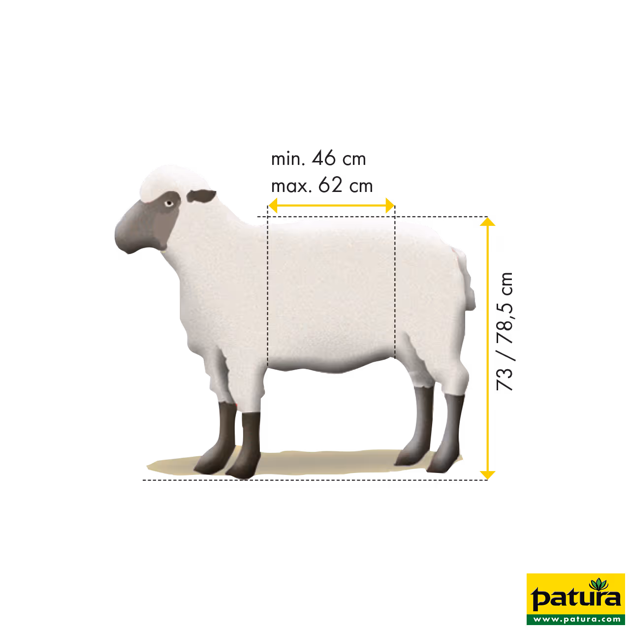 Cage de retournement pour moutons, modèle L, galvanisée