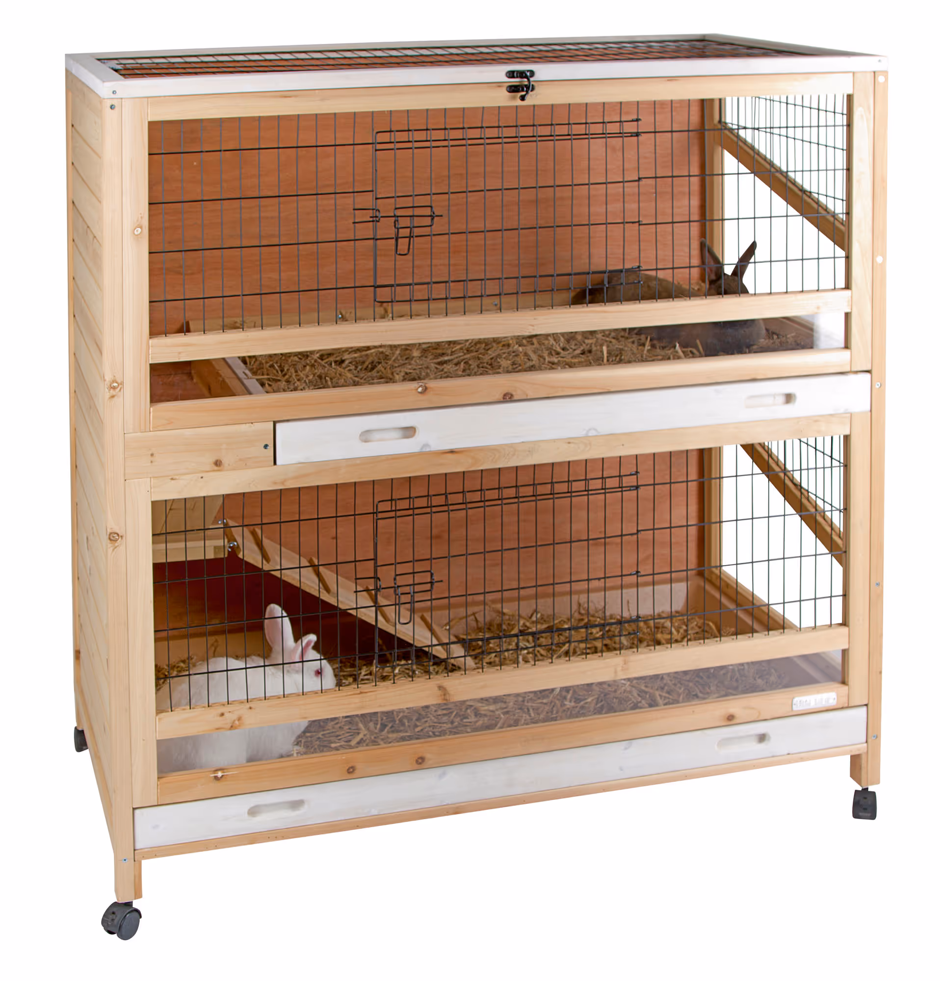 Cage Indoor Deluxe 2 niveaux 115x60x118 cm