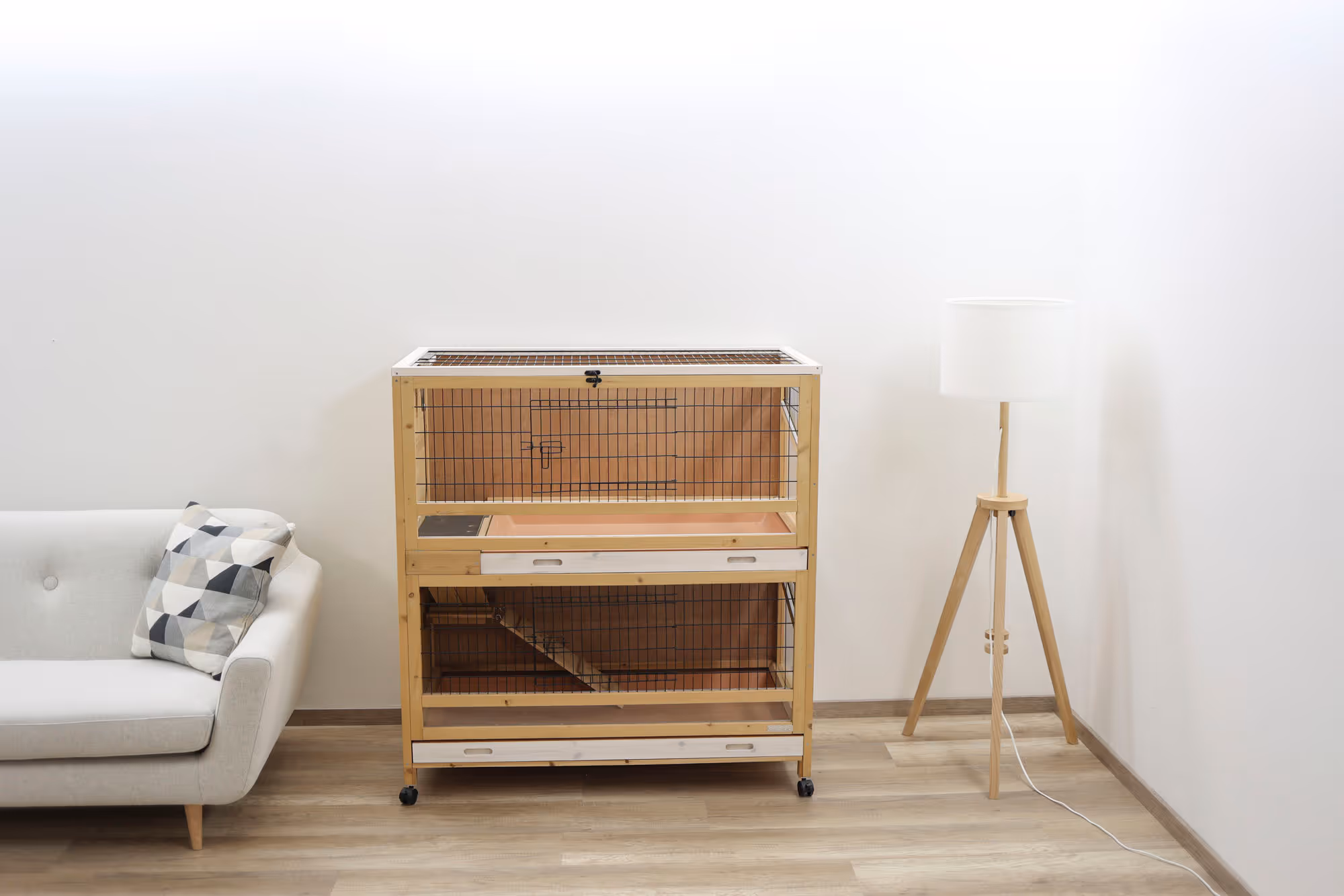 Cage Indoor Deluxe 2 niveaux 115x60x118 cm