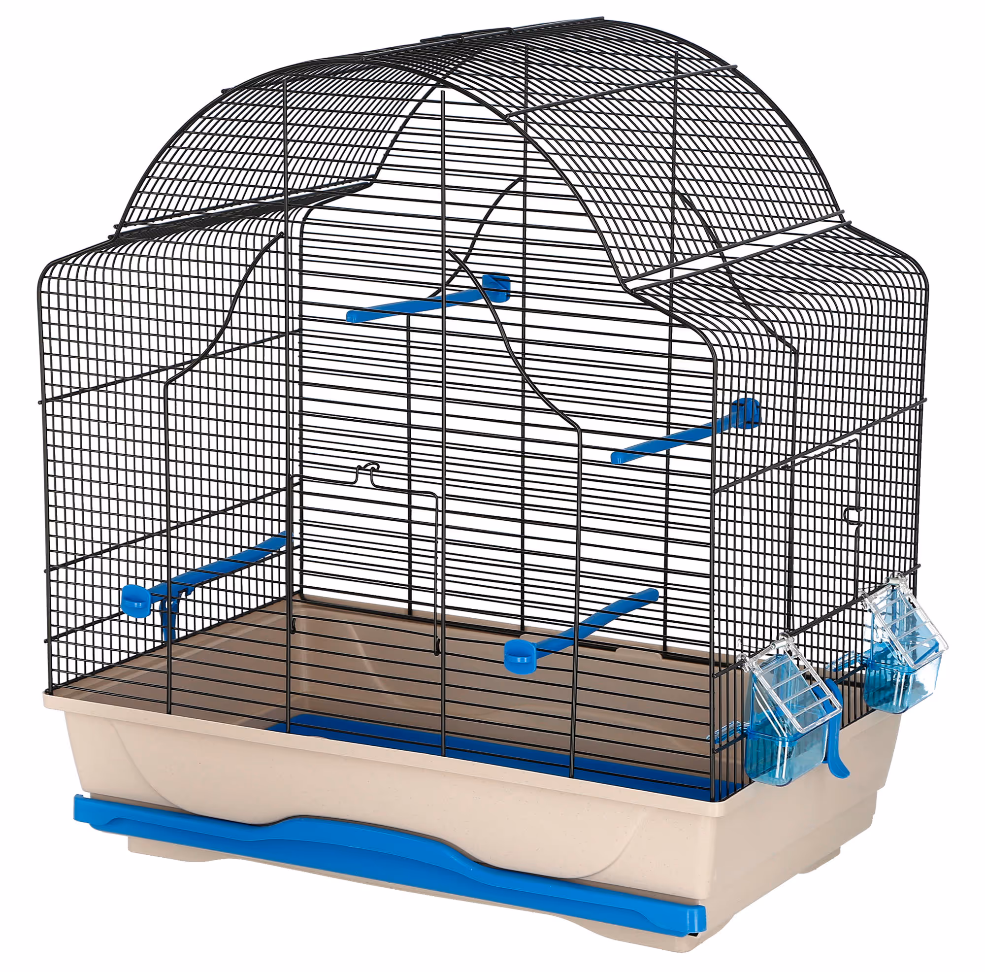 Cage pour oiseaux Daisy beige/bleu, 56X36,5X62cm