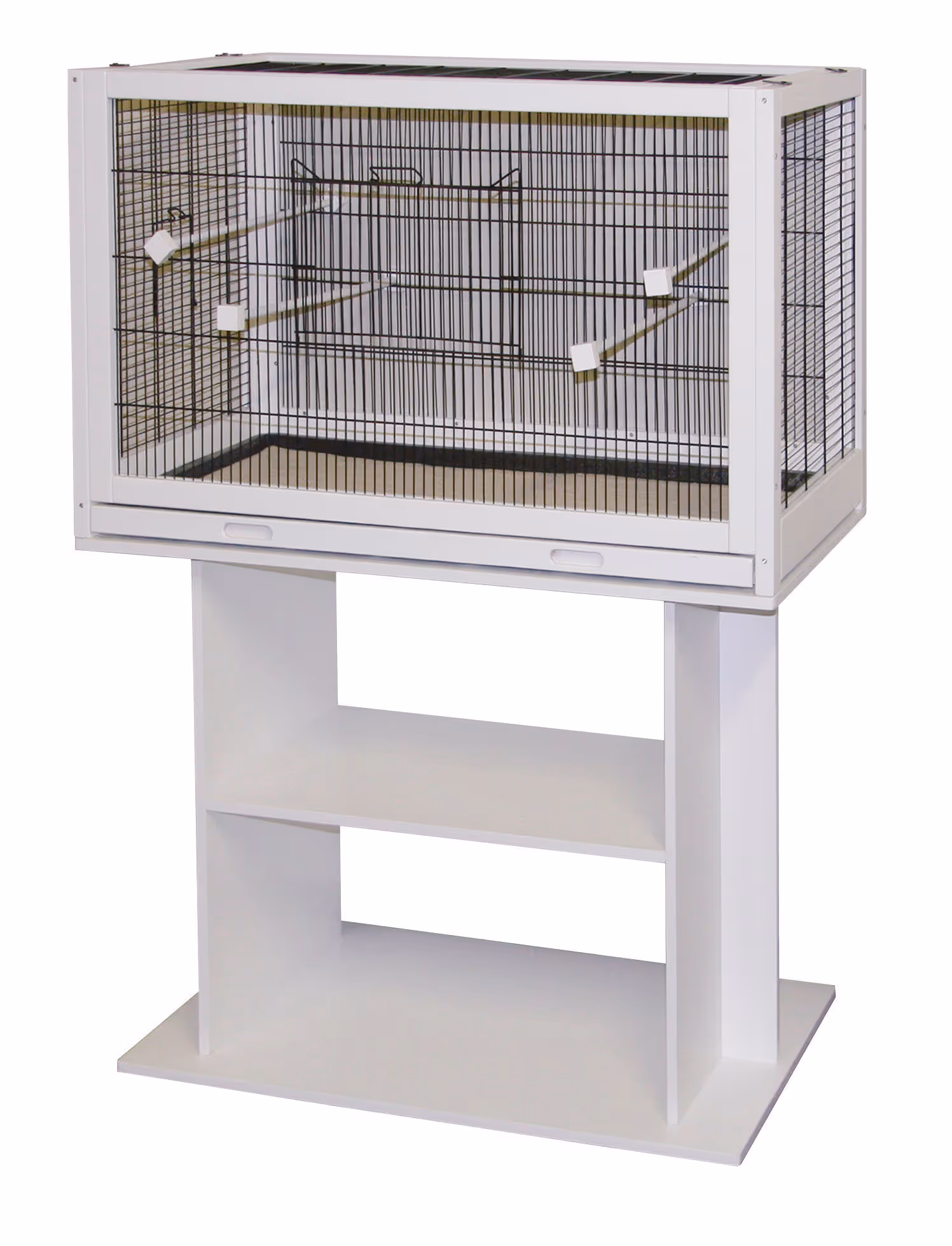 Cage pour oiseaux Fips bois blanc, 100X50X60cm