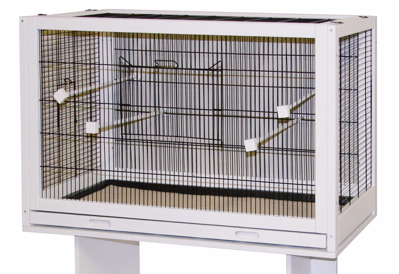Cage pour oiseaux Fips bois blanc, 100X50X60cm