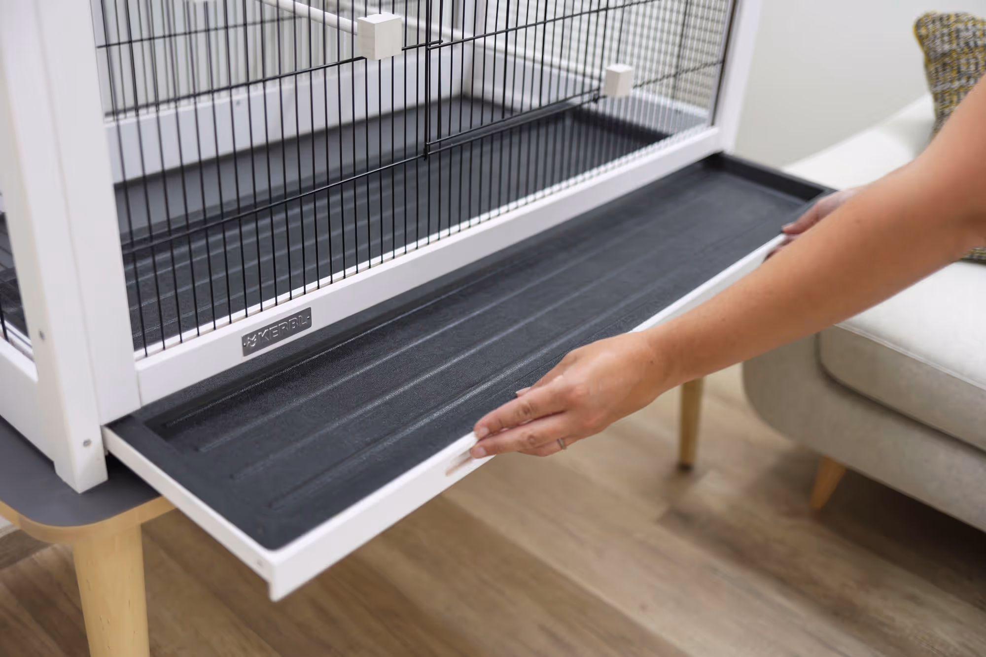 Cage pour oiseaux Fips bois blanc, 100X50X60cm