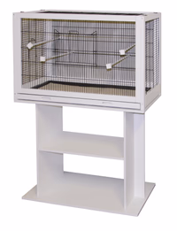 Cage pour oiseaux Fips bois blanc, 100X50X60cm