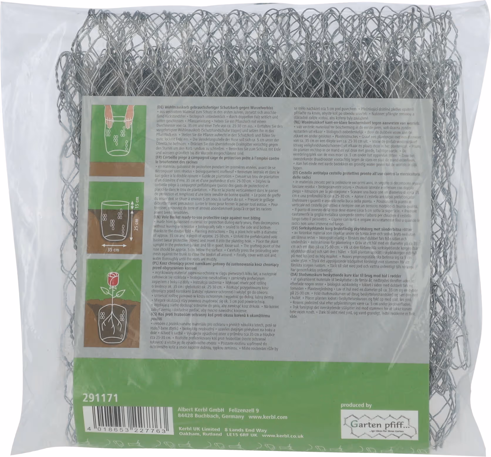 Cage protection anti-campagnol 40cm, Ø35cm
