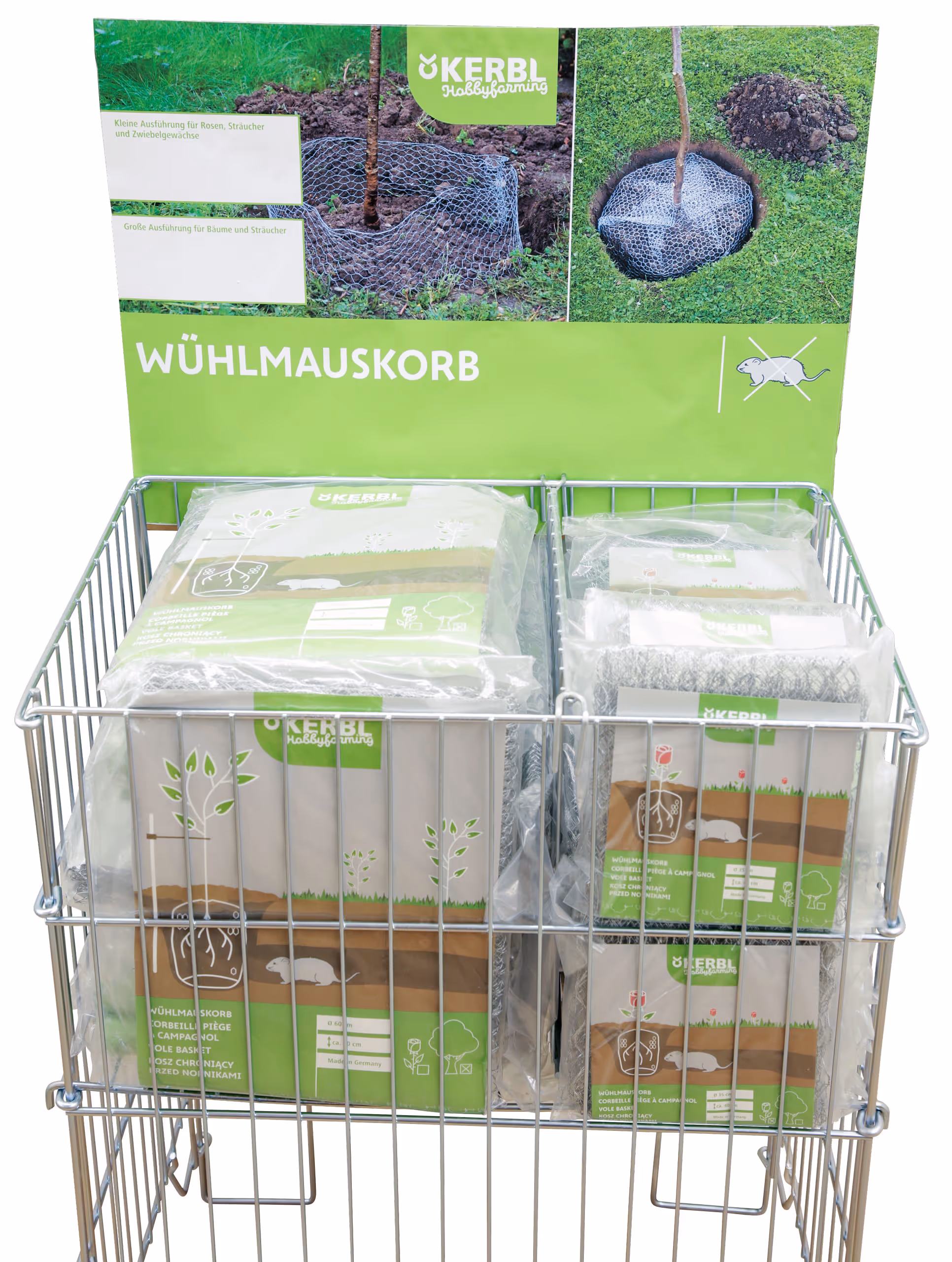 Cage protection anti-campagnol 70cm, Ø60cm