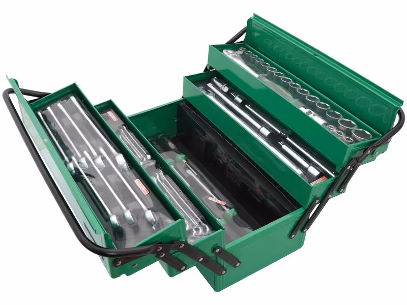 Caisse à outils équipée (62 pièces)