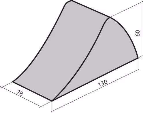 CALE DE ROUE EN CAOUTCHOUC 105X75X75MM POUR VL - LOT DE 2