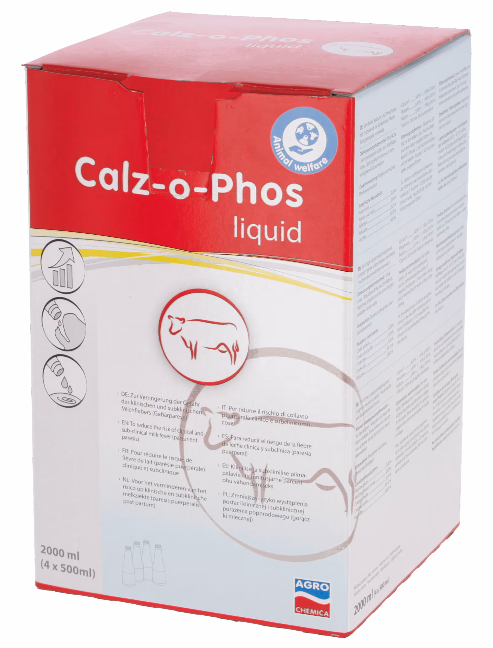 Calz-o-Phos Liquid 500ml, flacon, 4pcs