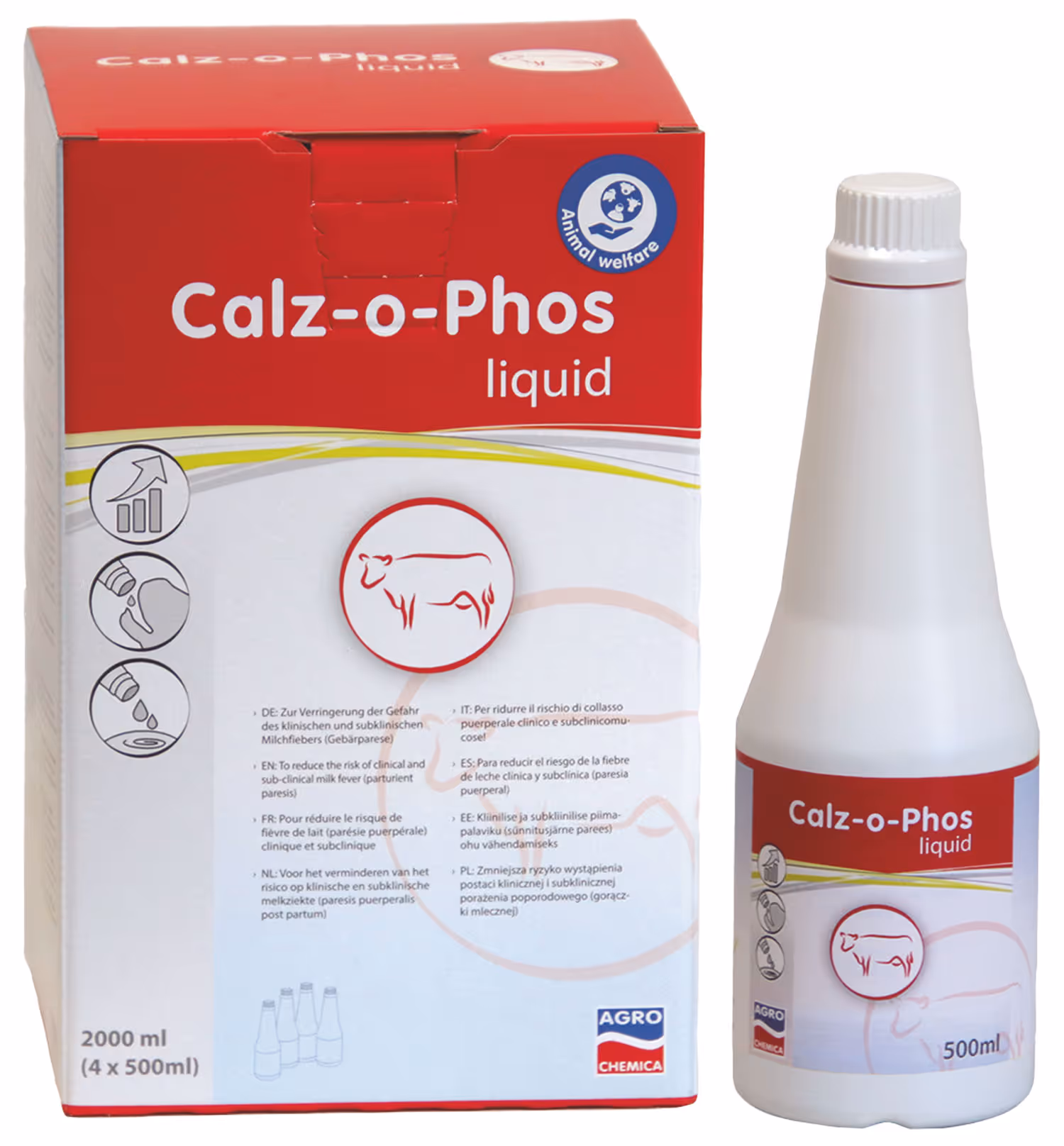 Calz-o-Phos Liquid 500ml, flacon, 4pcs