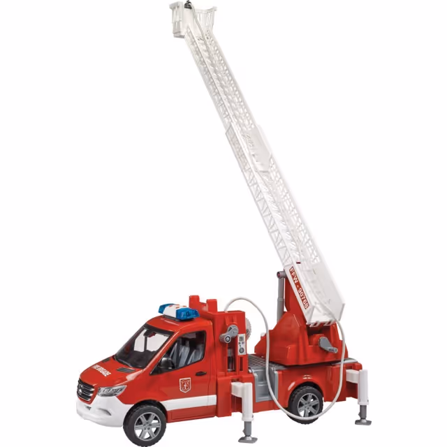 CAMION DE POMPIER MERCEDESBENZ AVEC ECHELLE ET FONCTION ARROSAGE AU 1/16EME