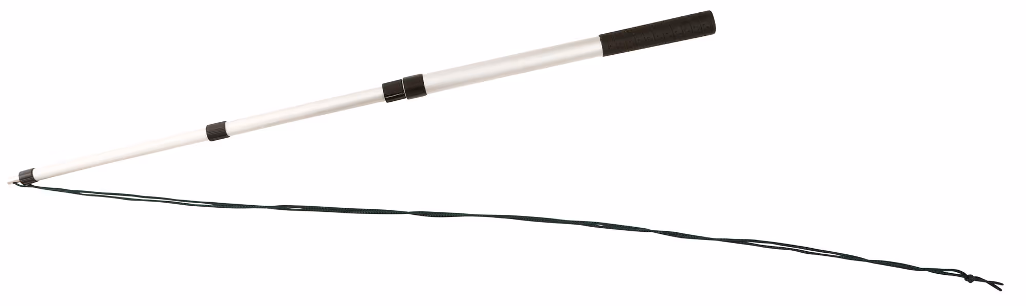Canne à pêche alu, noir, 47-130cm