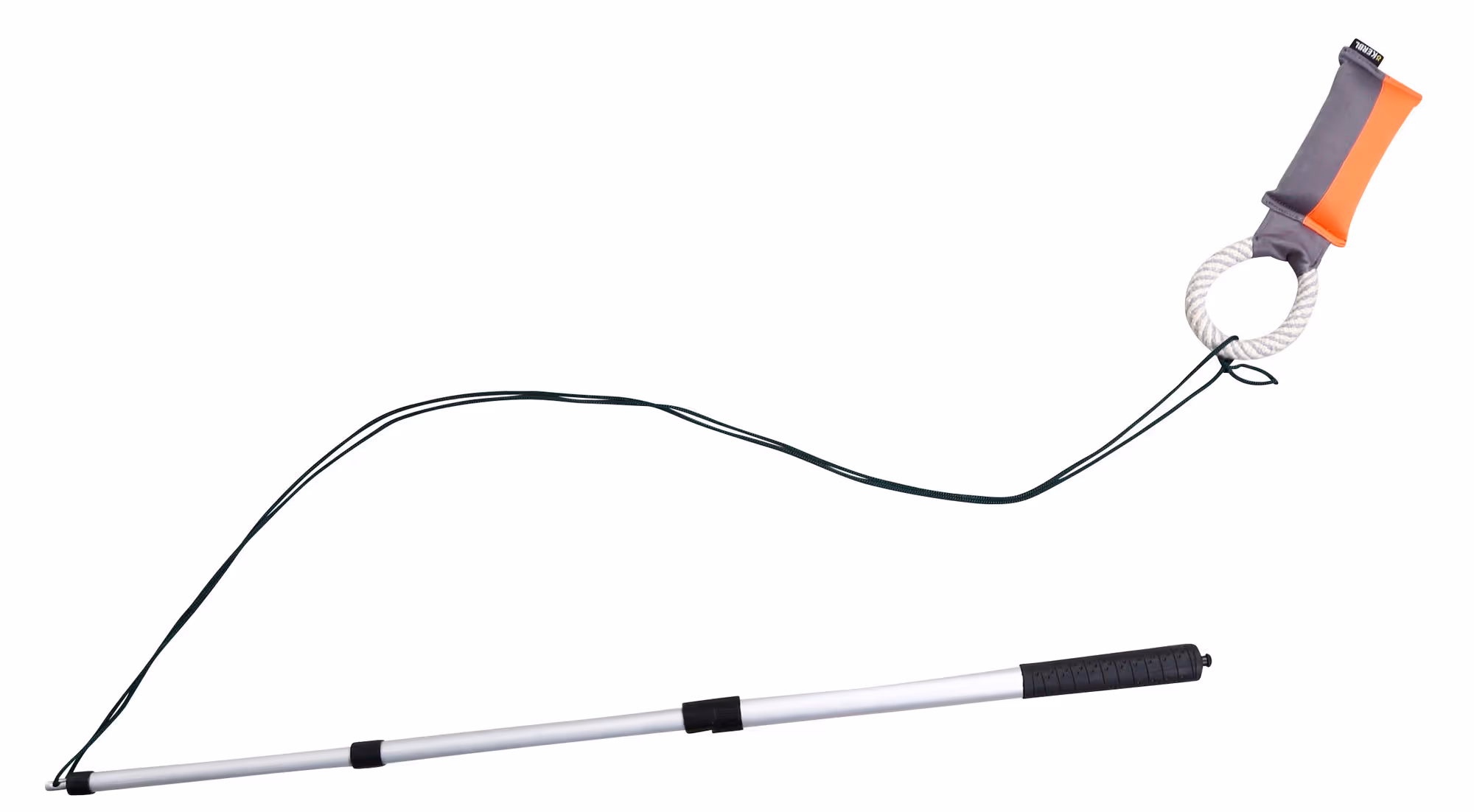 Canne à pêche alu, noir, 47-130cm