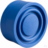 Caoutchouc bouton pouss. bleu
