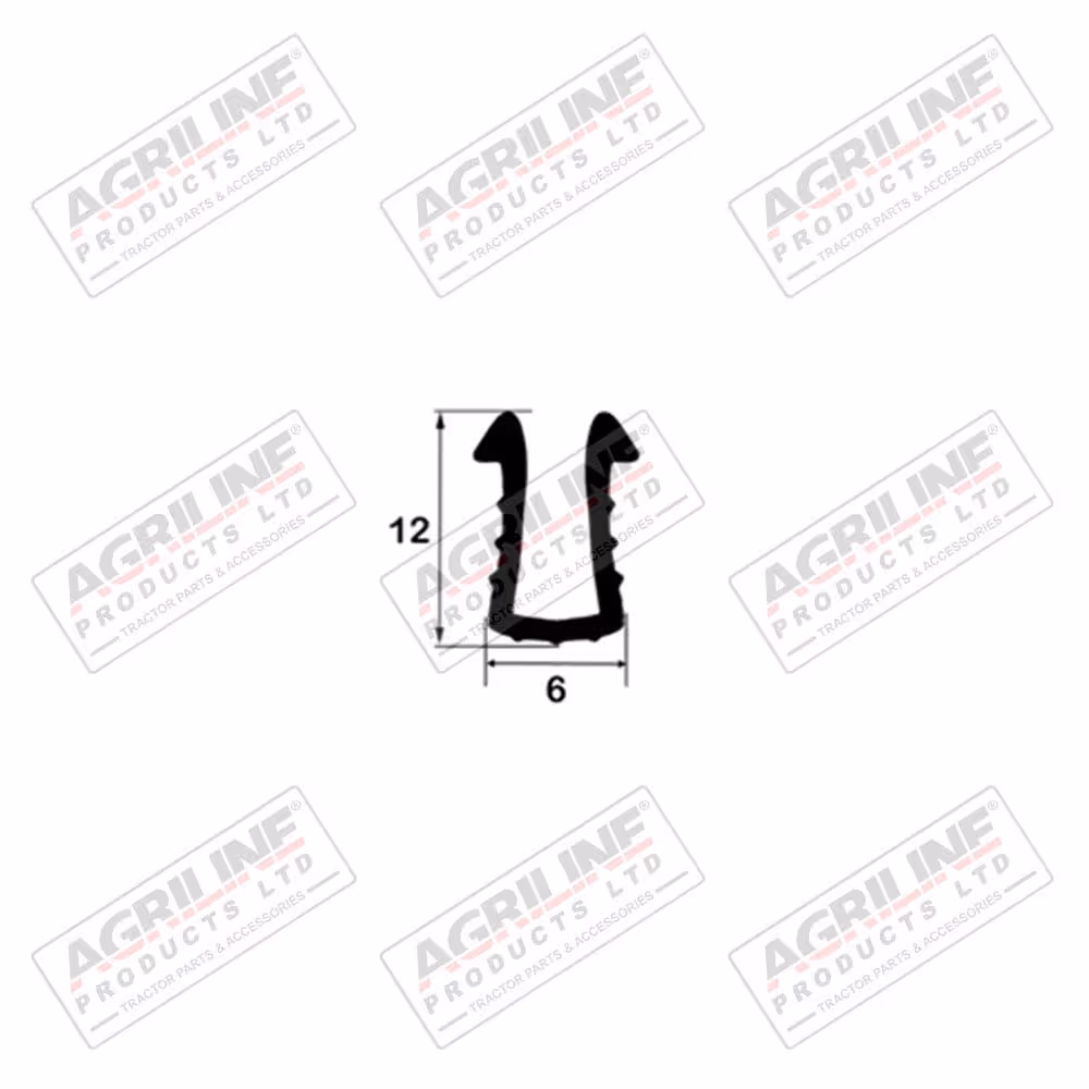 Caoutchouc de vitrage de type U (rouleau de 10 m)