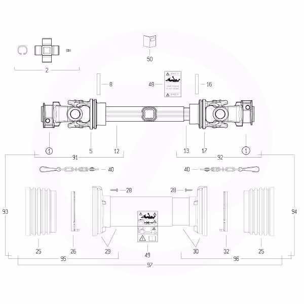 Cardan S6N 860mm