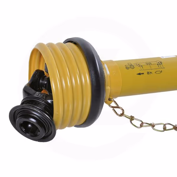 Cardan de transmission standard cr.27x75 CT 1'' 3/8, 6 cannelures CM 1'' 3/8, 6 cannelures tube Citron L 1010mm avec Limiteur à cames Walterscheid
