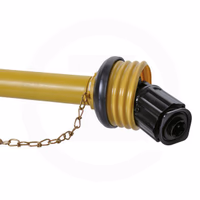 Cardan de transmission standard cr.27x75 CT 1'' 3/8, 6 cannelures CM 1'' 3/8, 6 cannelures tube Citron L 1010mm avec Roue libre horaire Walterscheid