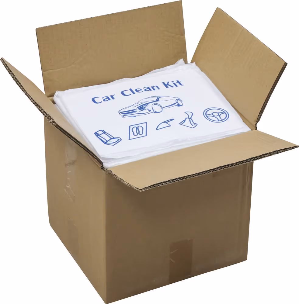 CARTON 100 KITS DE PROTECTION INTERIEURE AUTO (5 PCS)