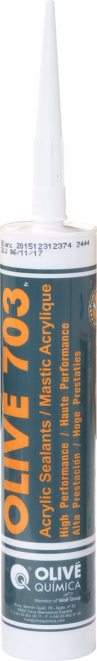 Cartouche mastic acrylique blanc