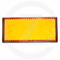 Catadioptre orange a coller rect. - 106 x 50 mm (bl 2 pcs)