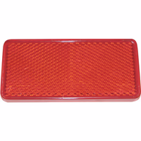 Catadioptre rectangulaire 69x31,5mm adhesif rouge