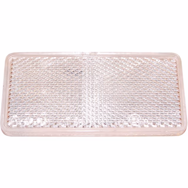 Catadioptre rectangulaire 94x44mm adhesif blanc blister de 2