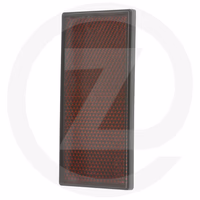 Catadioptre rouge a coller rect. - 106 x 50 mm (bl 2 pcs)