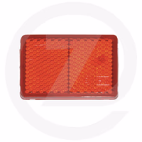 Catadioptre rouge a coller rect. - 56 x 39 mm (bl. 2 pcs)