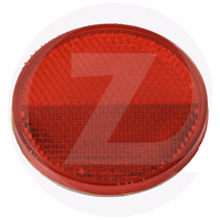 Catadioptre rouge a coller rond - ø 60 mm (bl. 2 pcs)