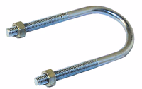 Etrier en U  Ø du tube 33/42 mm Filetage M8 Hauteur 70 mm Zingué