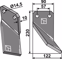 Celli | Couteau, droit