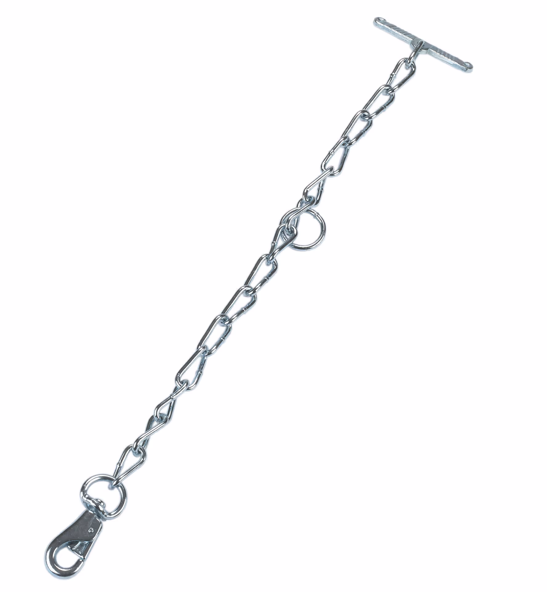 Chaîne avec mousqueton 63cm et attache D5mm