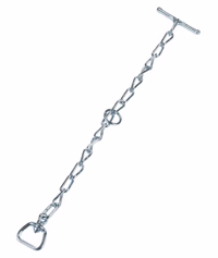 Chaîne avec virole 60cm et anneau D et attache D5mm