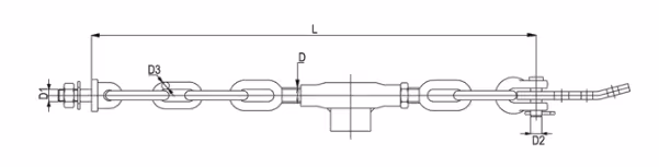 Chaîne de stabilisateur 570mm