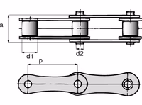 Chaîne de transmission ASA 2050 ( x5 )