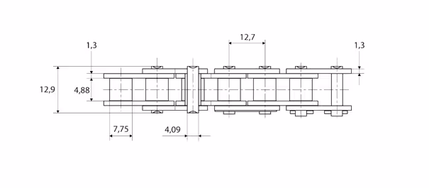 Chaine DIN083 pas 12,7 type 5R 5m