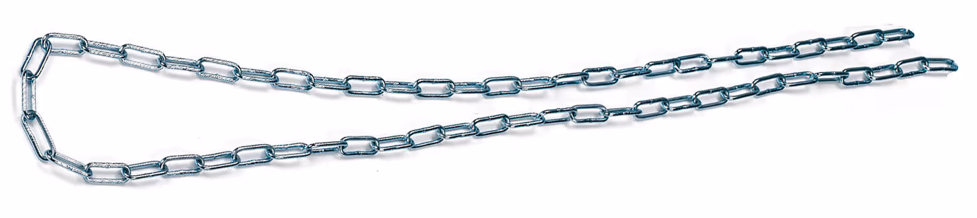 Chaîne plate zinguée 1mètre ø3mm avec maillon droit