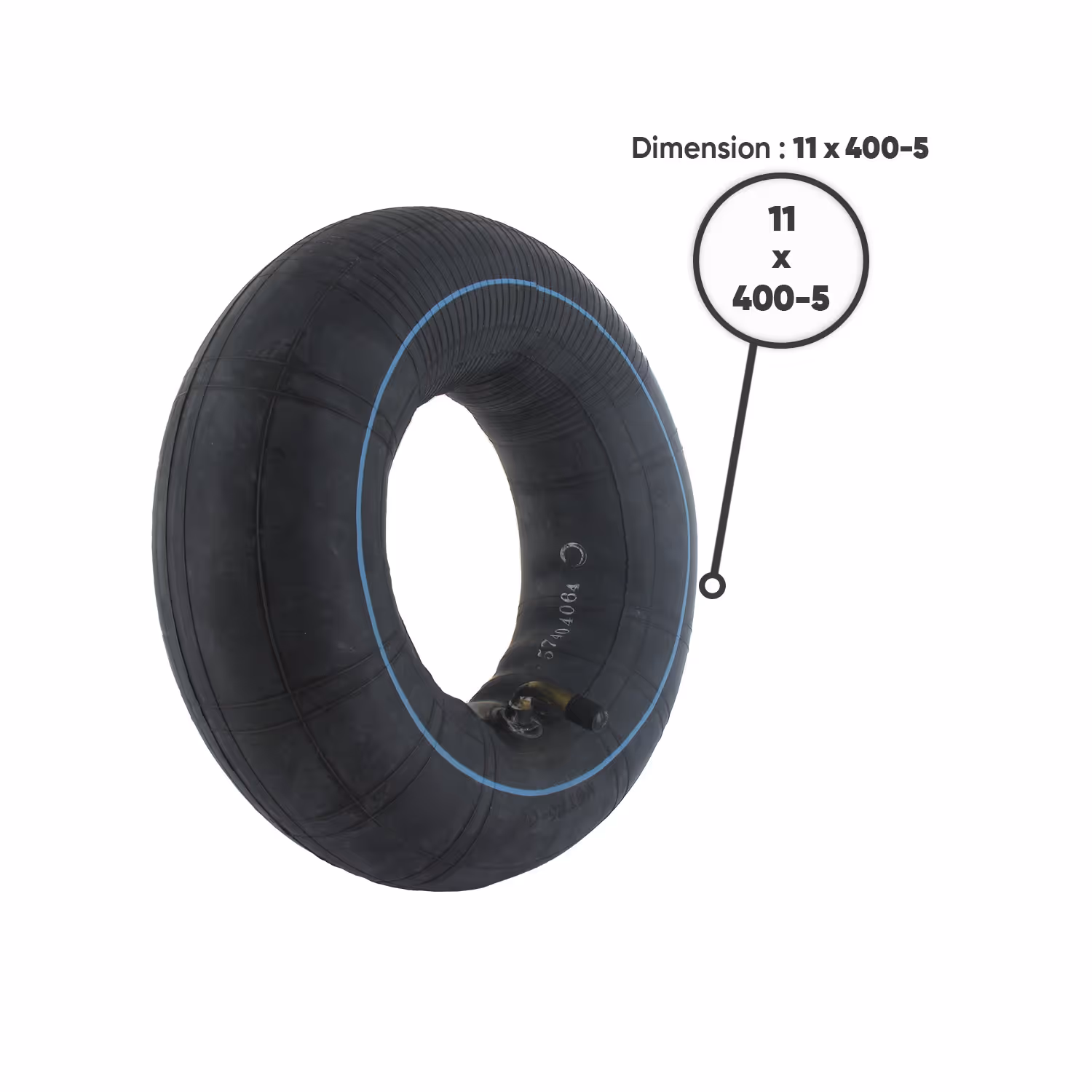 CHAMBRE A AIR VALVE COUDEE