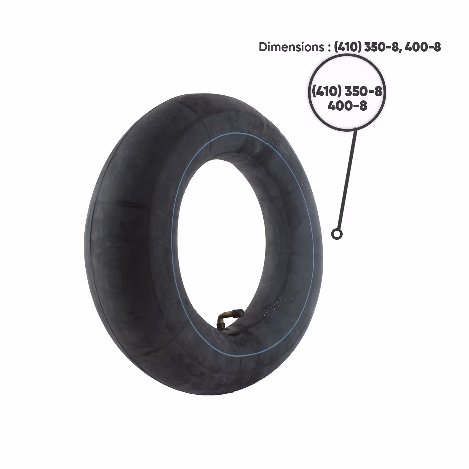 CHAMBRE A AIR VALVE COUDEE