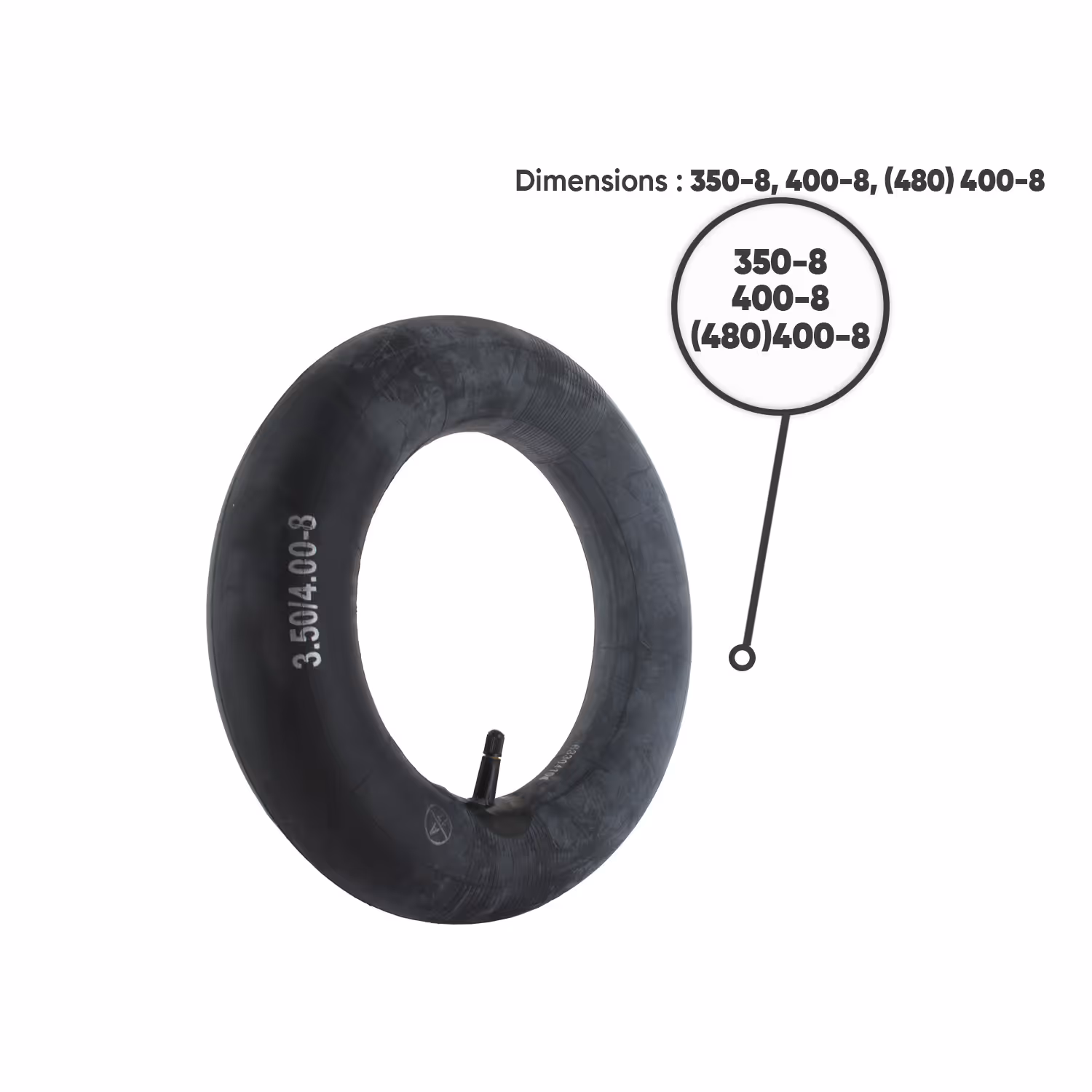 CHAMBRE A AIR VALVE DROITE