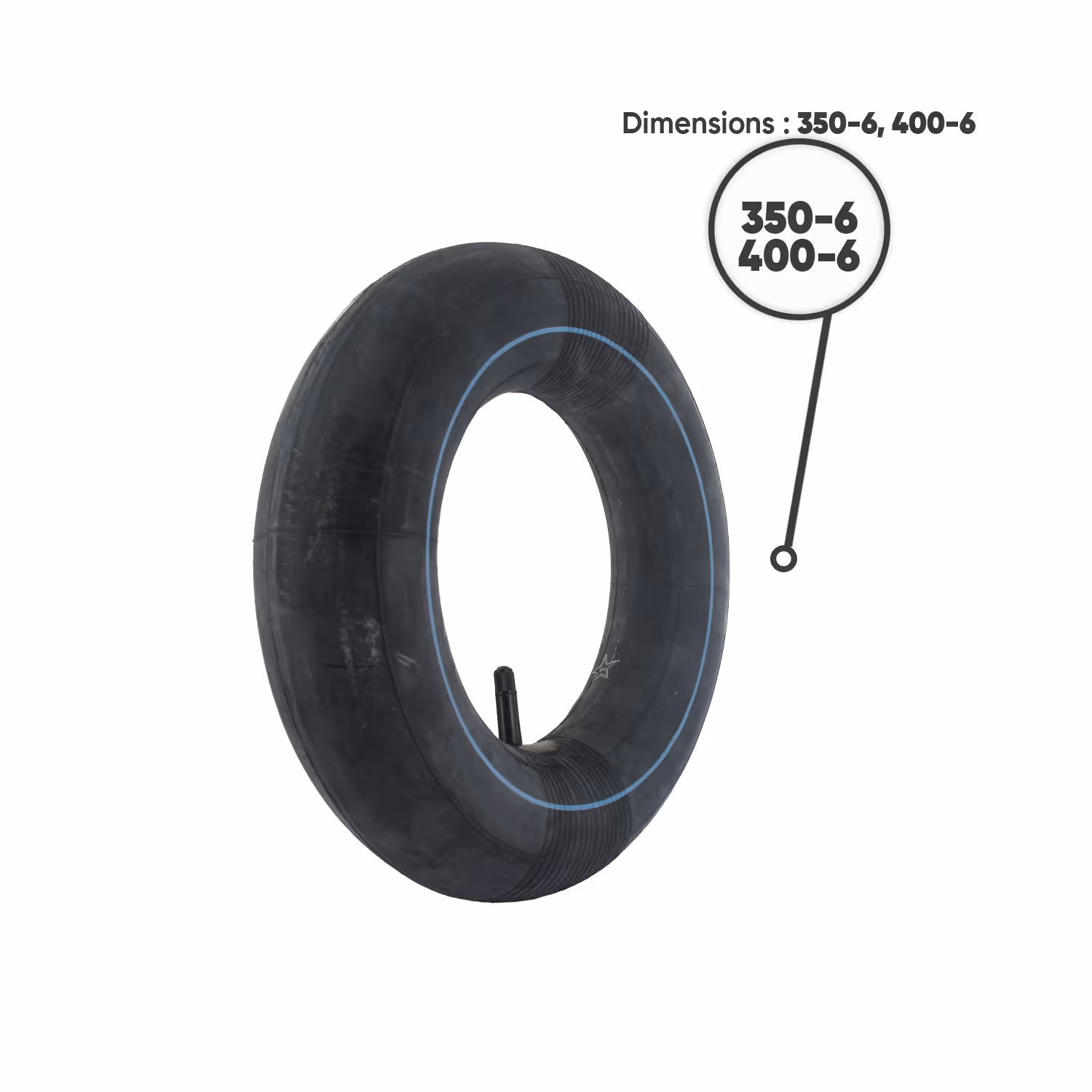 CHAMBRE A AIR VALVE DROITE