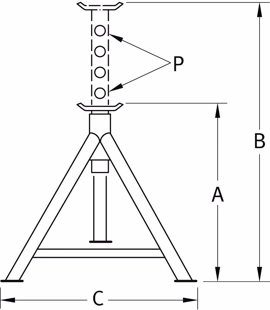 Chandelle Compact a vis 12t 320-500mm Origine