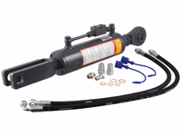 Chandelle de Relevage Hydraulique (Livrée avec: Tuyaux) - Rotule Ø 28mm - Fourche Trou Ø 32mm - Min. Longueur: 710mm, Diamètre du cylindre: 90mm.