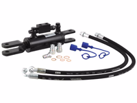 Chandelle de Relevage Hydraulique (Livrée avec: Tuyaux) - Fourche Trou Ø 19mm - Fourche Trou Ø 18mm - Min. Longueur: 370mm, Diamètre du cylindre: 63mm.