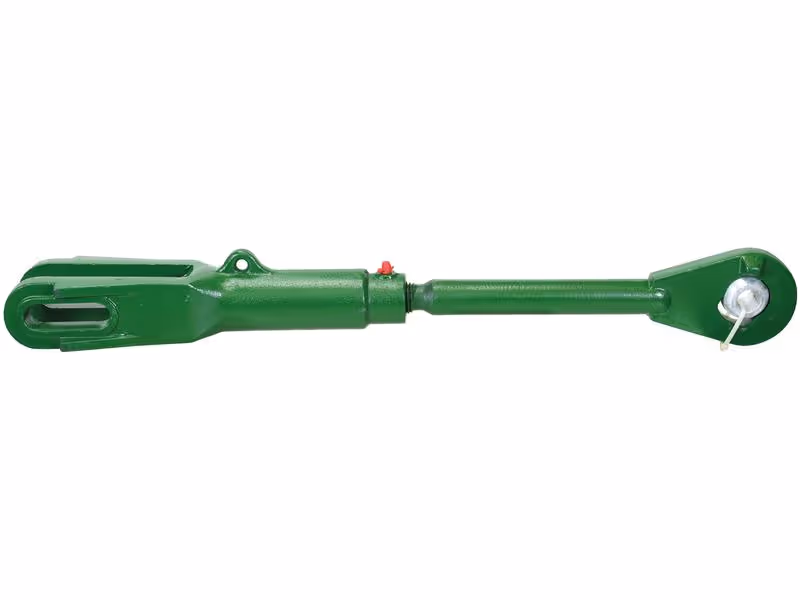 Chandelle de relevage - Rotule Ø 25.5mm- Fourche Trou Ø 26x85mm - Min. Longueur:680mm - M33 x 3.50 côtes métriques - adaptable sur tracteurs John-Deere - ref AL200841