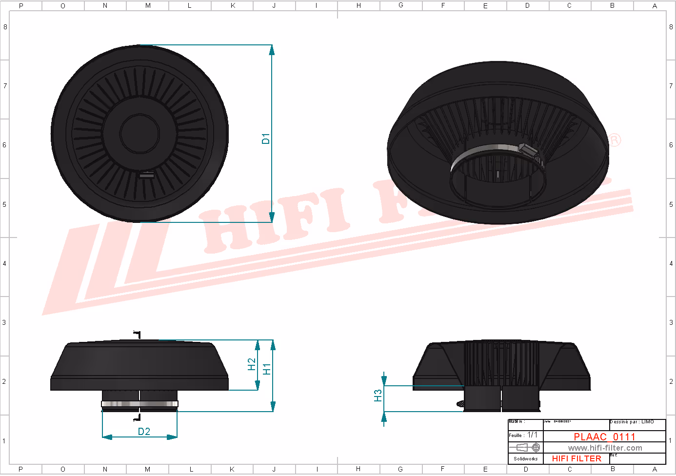 CHAPEAU PARE PLUIE Hifi Filter CP 082200085 P
